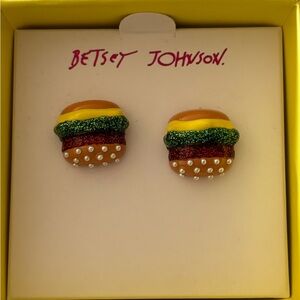 Betsy Johnson burger earring